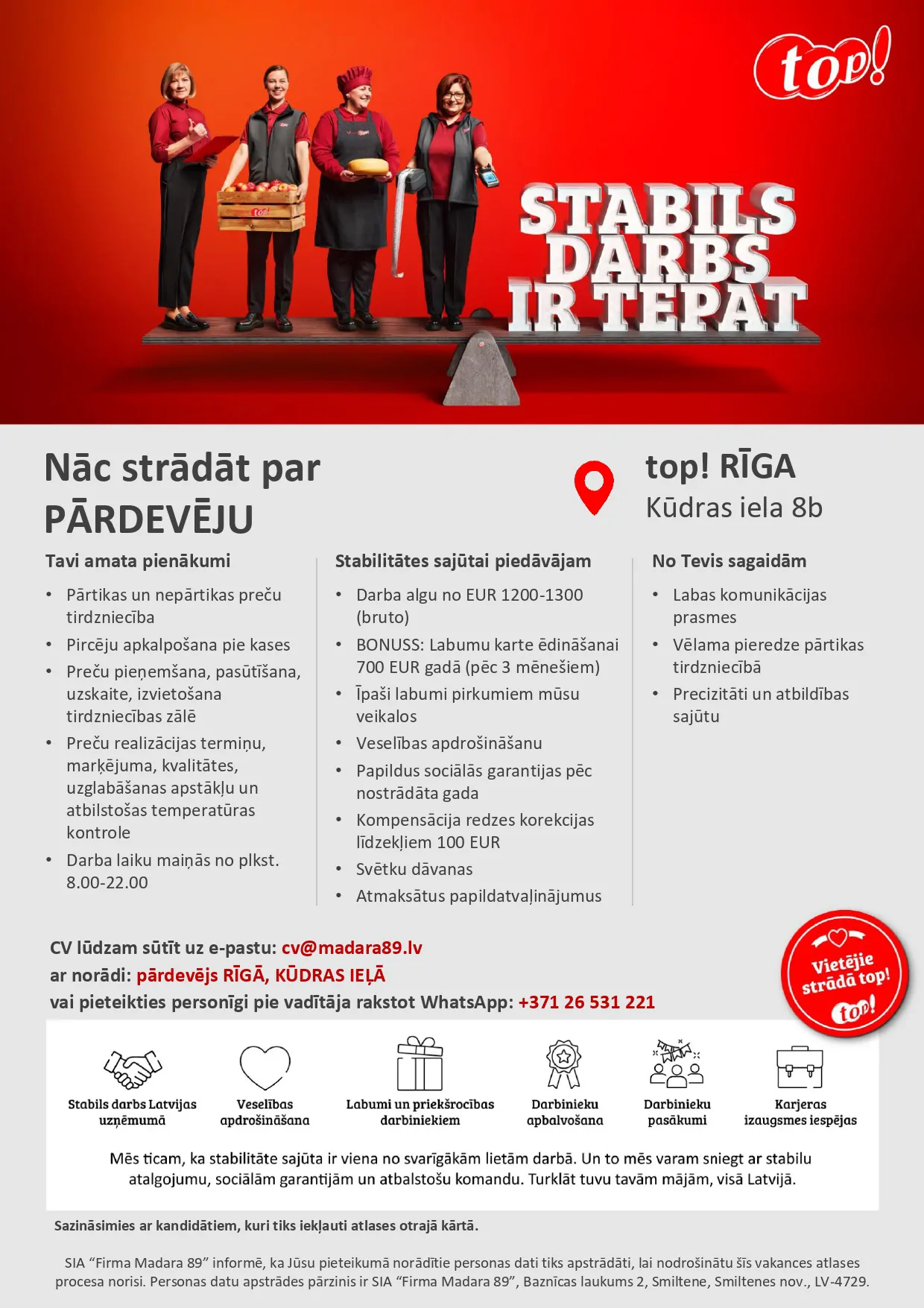 Pārdevējs/-a