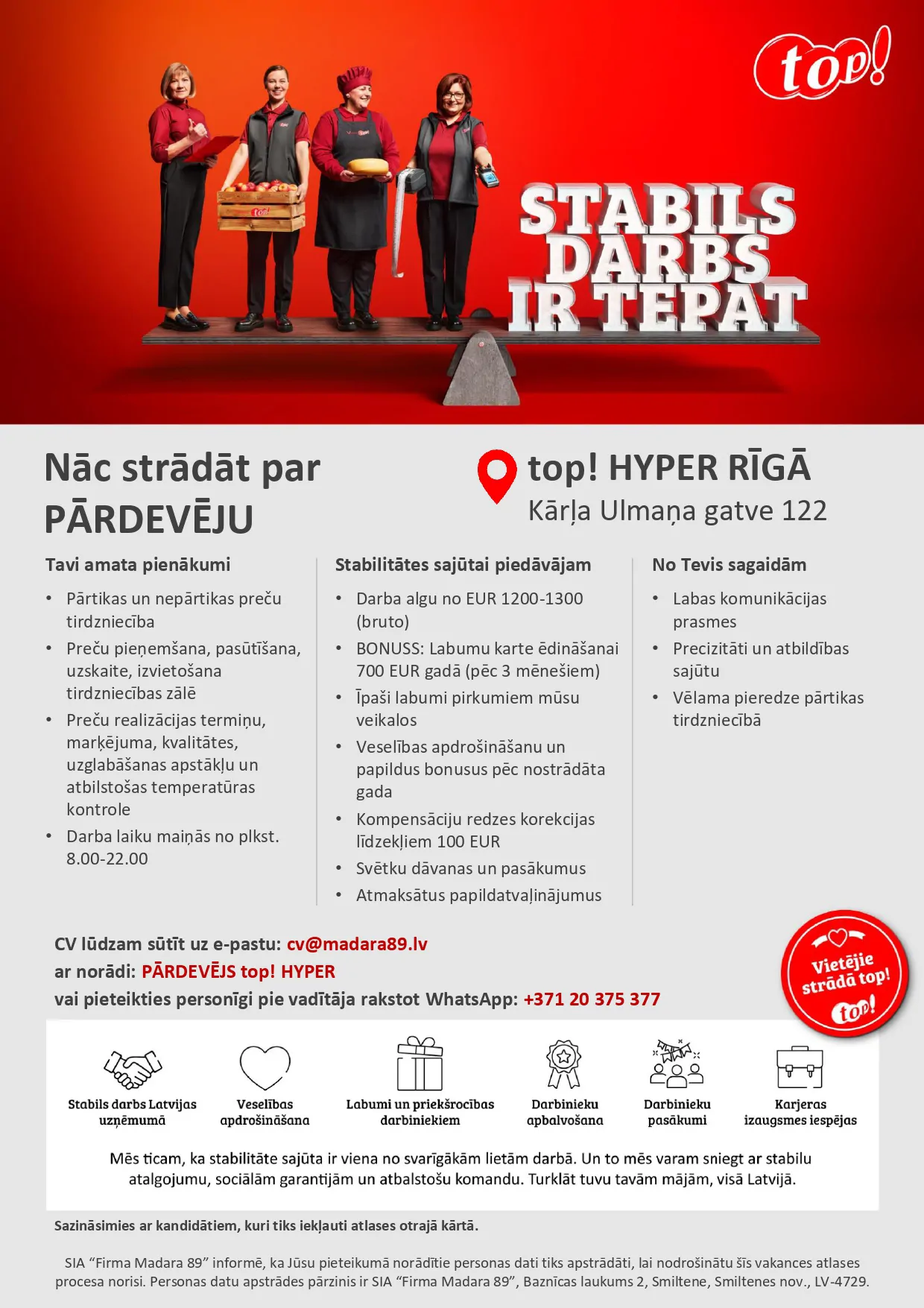 Pārdevējs/-a