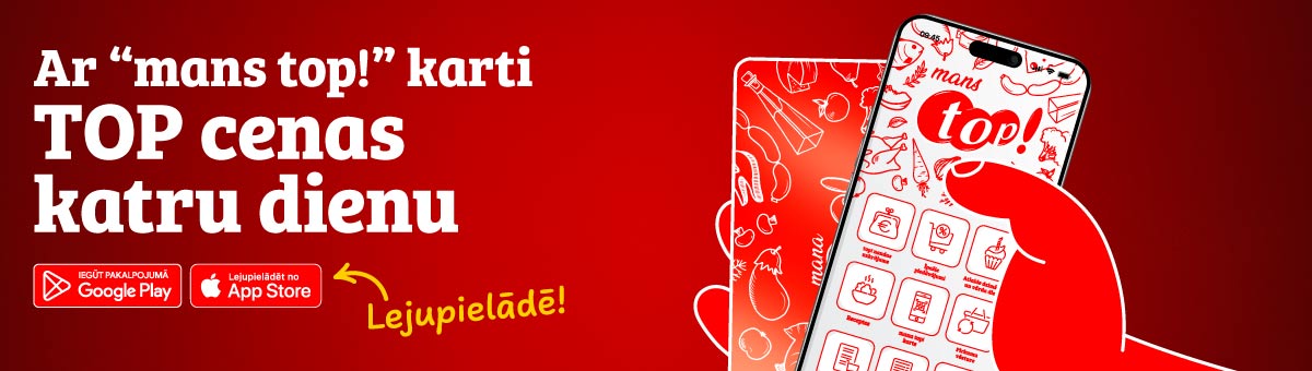 Veikalu tīkla top! lojalitātes programma Mans top! un klienta kartes priekšrocības