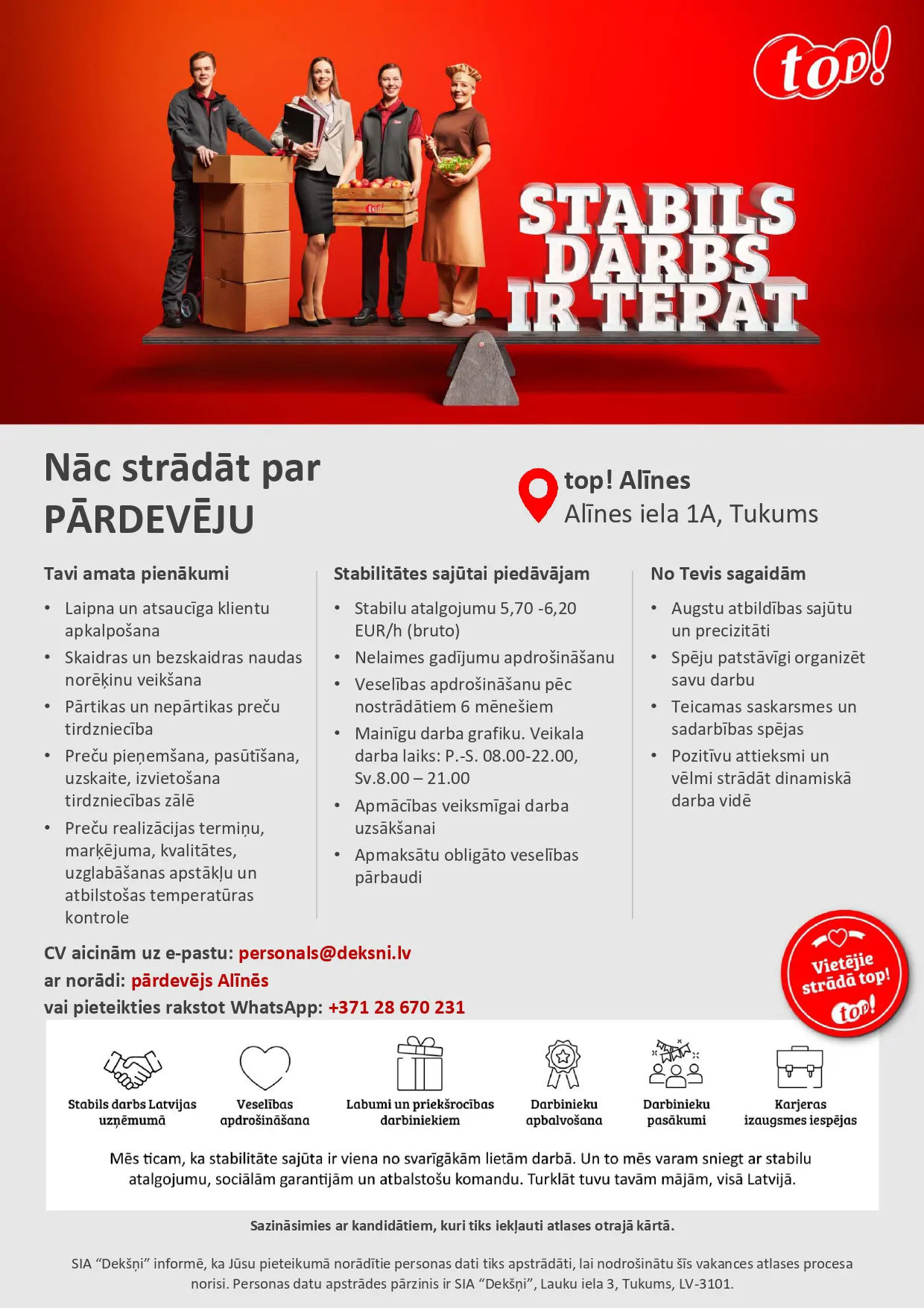 Pārdevējs/-a