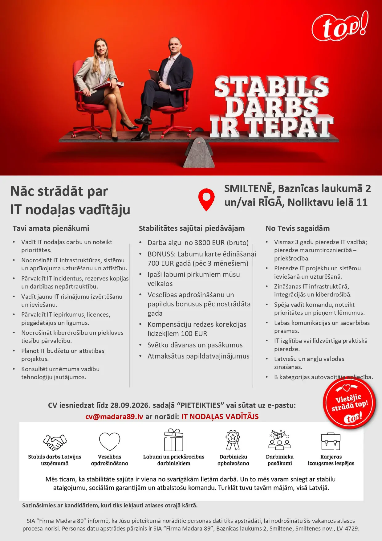 IT nodaļas vadītājs/-a