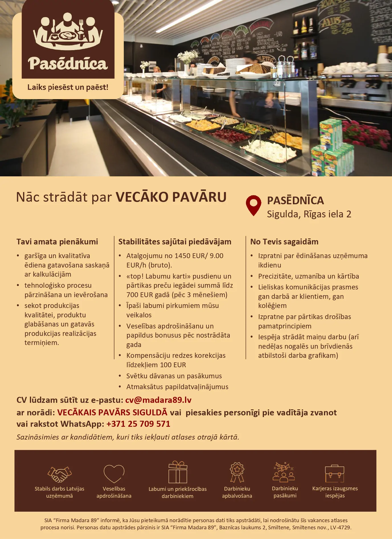 Vecākais pavārs/-e