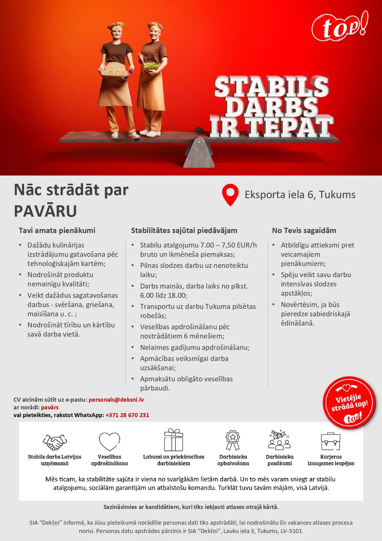 Pavārs/-e