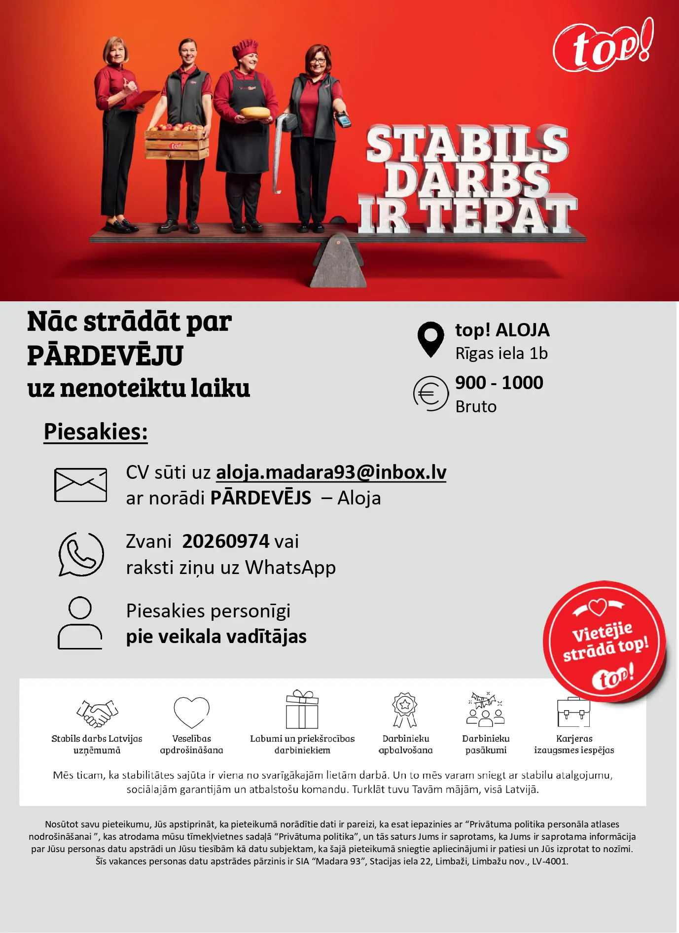 Pārdevējs/-a